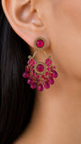 Amber Glow Pink Danglers