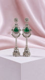 Moonlit Green Jhumkas