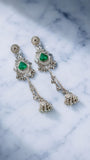 Moonlit Green Jhumkas